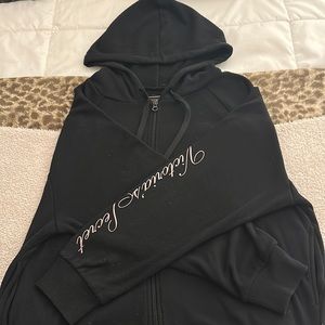 Victorias Secret black zip-up